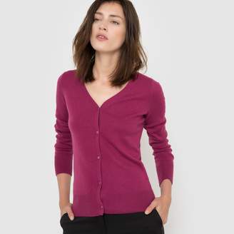 La Redoute Collections Pure Cashmere Jersey V-neck Cardigan