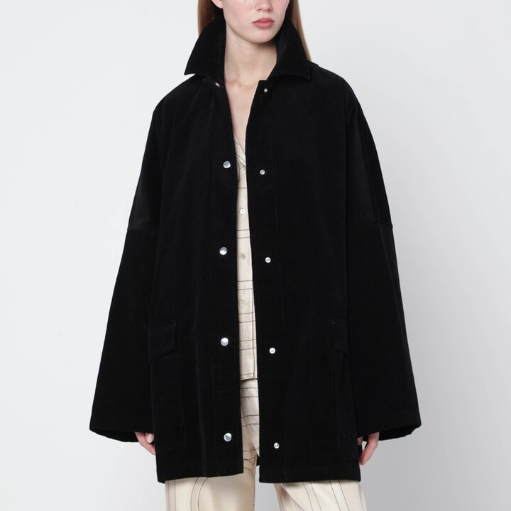 Totême Black corduroy overshirt jacket