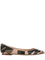 Thumbnail for your product : Valentino 10mm Camouflage Leather Ballerinas