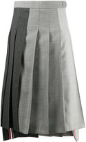 Thumbnail for your product : Thom Browne Fun-Mix pleated wool skirt