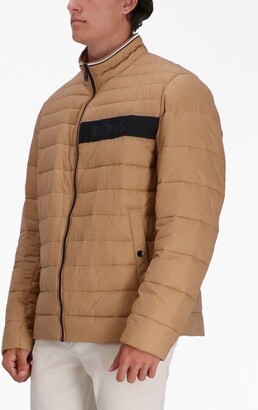 HUGO BOSS Monogram-Jacquard Quilted Puffer Jacket - ShopStyle