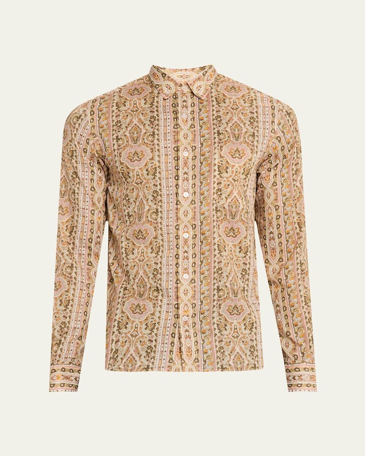 Valentino Garavani Men's Muslin Paisley Voyage Sport Shirt