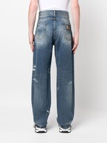 Thumbnail for your product : Dolce & Gabbana Distressed Wide-Leg Jeans