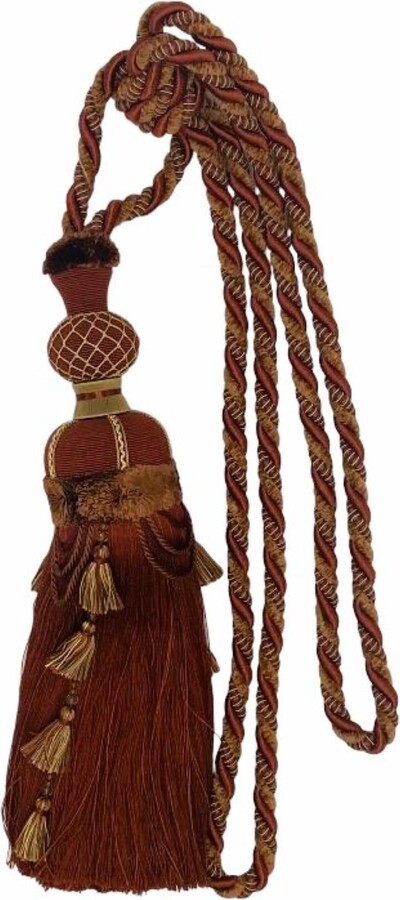 Decorative Drapery Curtain Tassel Tieback - Terracotta Sand Sold By The Piece