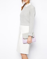 Thumbnail for your product : ASOS Sleek Bar Clutch Bag With Lace Detail