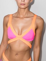 Thumbnail for your product : Agent Provocateur Mazzy colour-block bikini top
