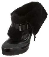 Thumbnail for your product : Burberry Fur-Trimmed Ankle Boots