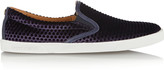 Thumbnail for your product : Jimmy Choo Demi flocked velvet slip-on sneakers
