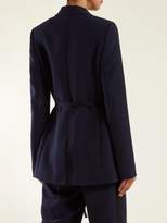Thumbnail for your product : Roksanda Bleyda Wrap Belted Cady Jacket - Womens - Navy