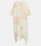 Thumbnail for your product : Loewe Patchwork linen-blend midi dress
