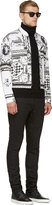 Thumbnail for your product : Versus White & Black Twill Anthony Vaccarello Edition Giubbotto Jacket