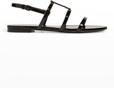 Thumbnail for your product : Saint Laurent Cassandra Patent Slingback Sandals