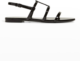 Saint Laurent Cassandra Patent Slingback Sandals