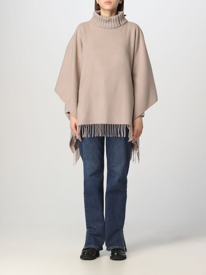 ポンチョ・ケープ FABIANA FILIPPI Woman Cape Camel SAD214A802I107 1256 FABIANA FILIPPI Poncho in camel