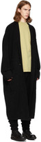 Thumbnail for your product : Isabel Benenato Black Merino Wool and Yak Double Layer Coat