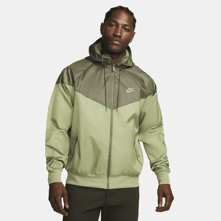 Nike Men's Sportswear Windrunner Hooded Jacket in Green - ShopStyle