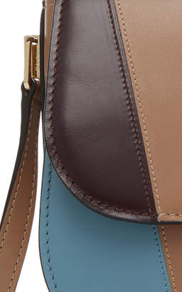 Valextra Iside Color-Blocked Leather Satchel Bag
