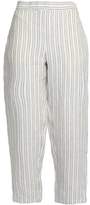 Thumbnail for your product : Theory Striped Linen Tapered Pants