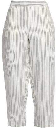 Theory Striped Linen Tapered Pants