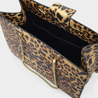 Loeffler Randall Alma Medium Shopper Tote In Leopard Printed Leather