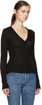 Thumbnail for your product : Alexander Wang T by Black Deep V-Neck Sweater