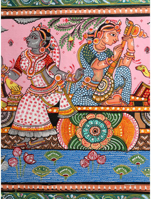 Exotic India Nauka Vihar | Patachitra Painting | Watercolor On Handmade Canvas