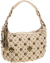 Thumbnail for your product : DKNY Beige Quilted Leather Studded Hobo