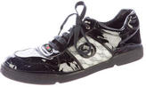 Thumbnail for your product : Gucci Web Leather Sneakers