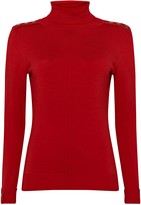Thumbnail for your product : Wallis **TALL Red Stud Polo Neck Jumper
