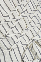 Thumbnail for your product : J Brand Lace-up Striped Jacquard Midi Dress