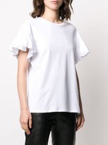 Thumbnail for your product : Alexander McQueen ruffled sleeve T-shirt