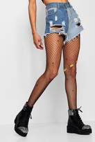 Thumbnail for your product : boohoo Pineapple Embellished Fishnet Tights