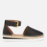 Thumbnail for your product : See by Chloe Women's Glyn Leather Espadrille Flat Sandals - Black