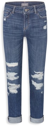DL1961 Girl's Distressed Boyfriend Jeans