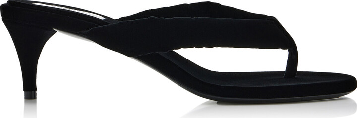 Velvet Thong Sandals
