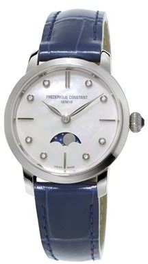Frederique Constant Slimline Moonphase Leather Watch