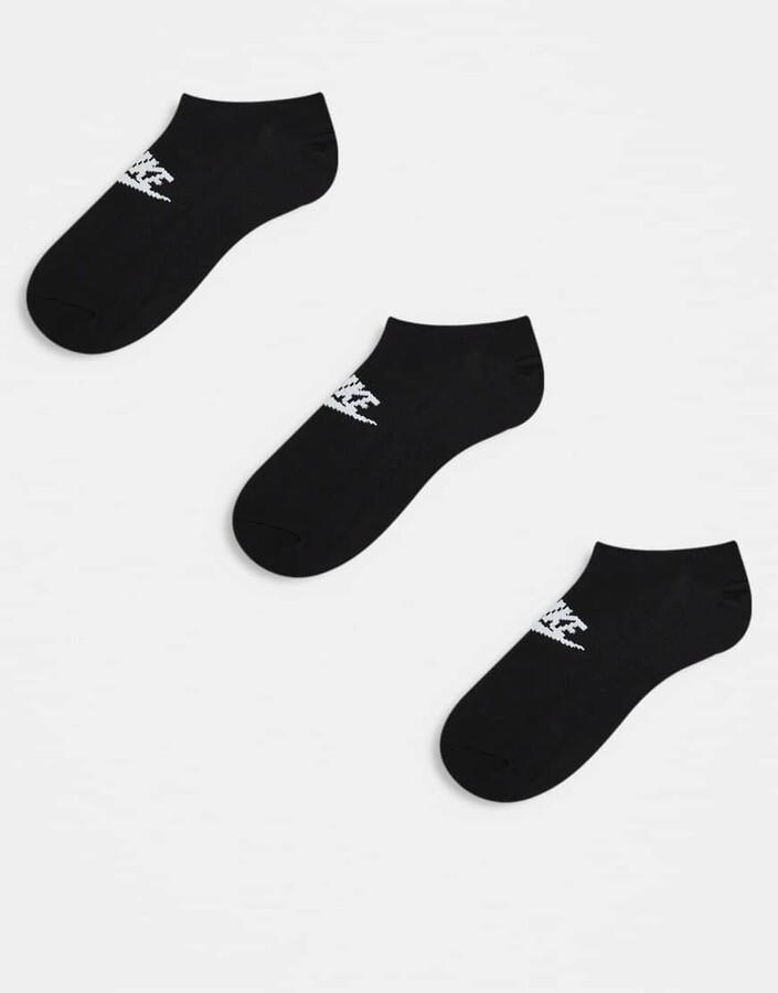 nike training 3 pack crew socks in black