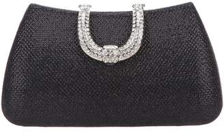 Ainemay Bonjanvye Initials Glitter Purses For Women Hard Case Evening Clutch Bag
