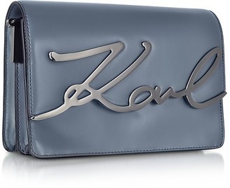 Karl Lagerfeld Paris Thunder Leather K/Signature Shoulder Bag