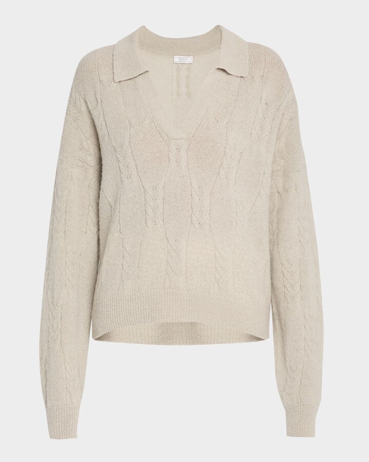 Peserico Johnny Collar Knit Sweater