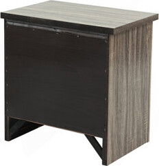 George Oliver Stylish Wooden 2-Drawer Nightstand In Brown Finish, Perfect For Bedside Storage And Modern Decor.