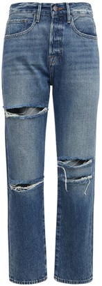 destroyed crop jeans