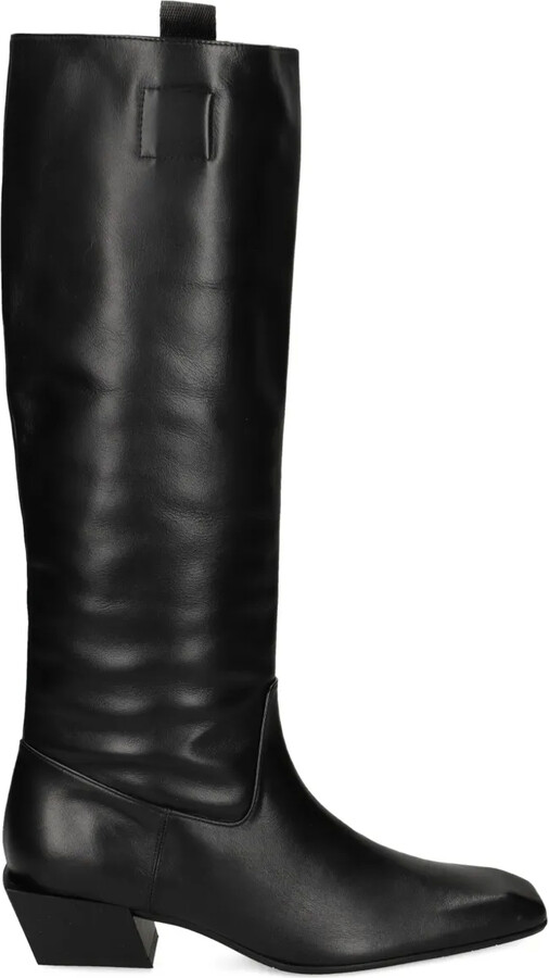 ras Knee-High Square-Toe Boots