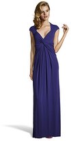 Thumbnail for your product : Nicole Miller ink blue stretch jersey 'Jack & Ginger' v-neck knotted gown