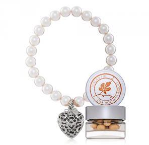 Lisa Hoffman Pearl Bracelet With Silver Charm Tuscan Fig