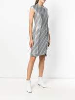 Thumbnail for your product : Paco Rabanne metallic stripe fitted dress
