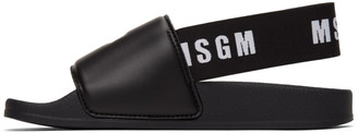 MSGM Black Slingback Slides