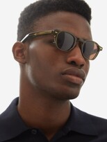 Thumbnail for your product : Jacques Marie Mage Zephirin Square Acetate Sunglasses - Khaki