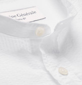 Thumbnail for your product : Officine Generale Grandad-Collar Cotton-Seersucker Shirt