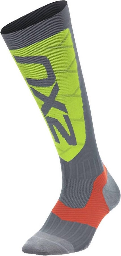 2XU Men's Elite Compression Alpine Socks In Grey/green